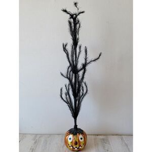 Radko Halloween tree jack o lantern pumpkin black ornament hanger decor